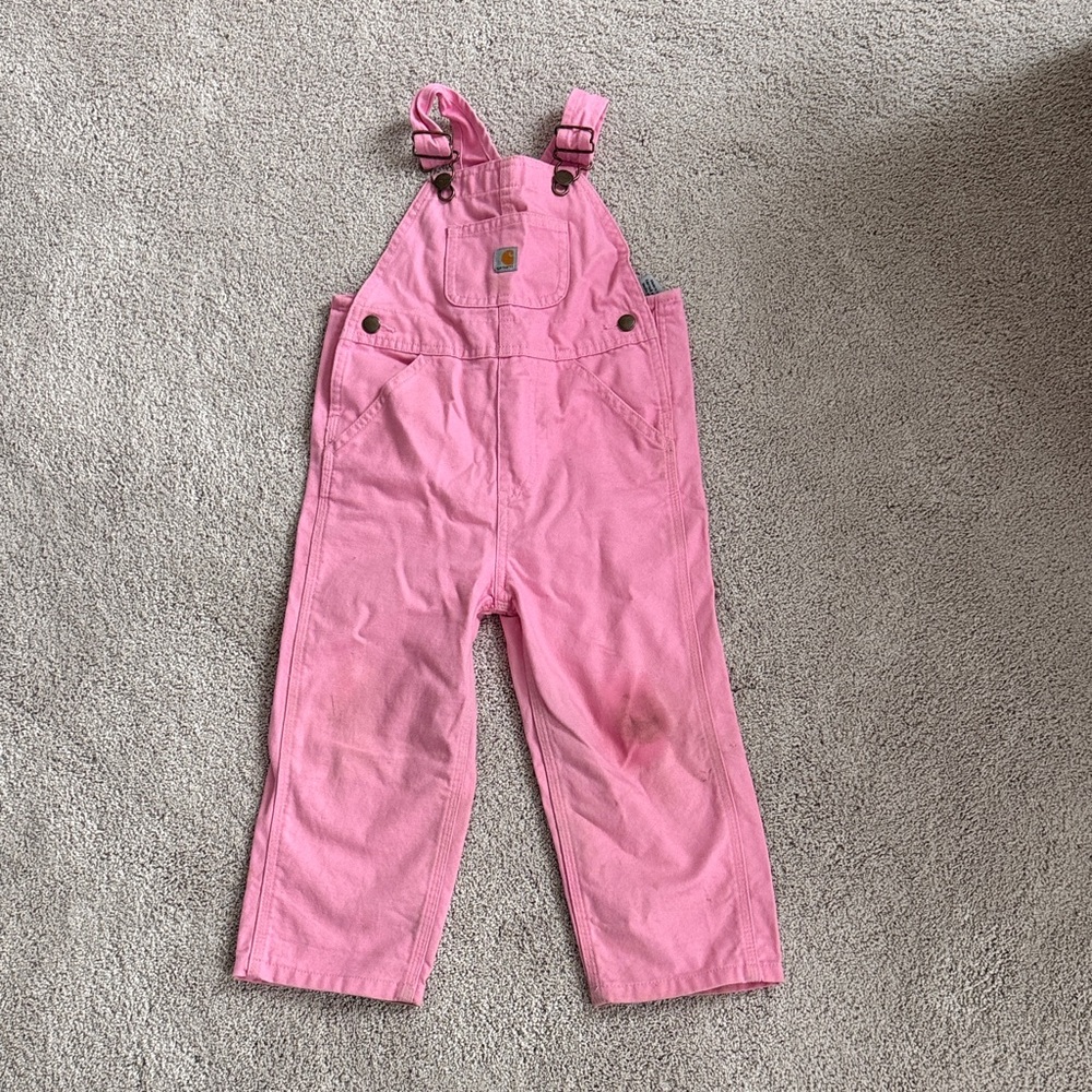 Carhartt Kids Pink Overalls girls 3t